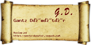 Gantz Dömötör névjegykártya